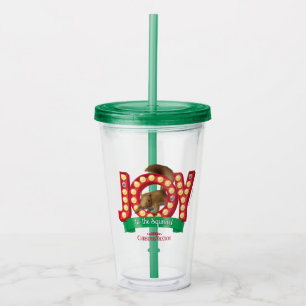 Christmas Vacation   Joy to the Squirrel Acrylic Tumbler