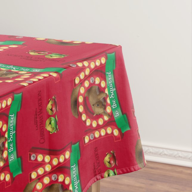 Christmas Vacation | Joy to the Squirrel Pattern Tablecloth (In Situ)