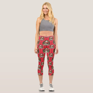 Christmas Vacation   Merry Clarkmas Pattern Capri Leggings