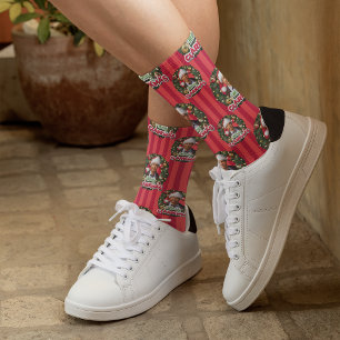 Christmas Vacation   Merry Clarkmas Pattern Socks