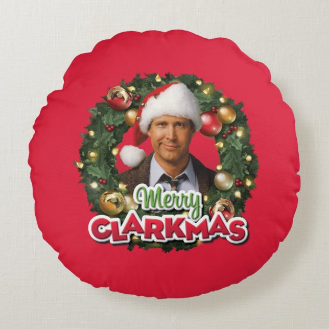 Christmas Vacation | Merry Clarkmas Round Cushion (Front)