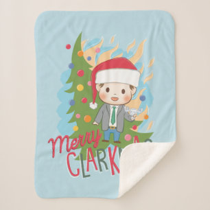 Christmas Vacation Merry Clarkmas Sherpa Blanket
