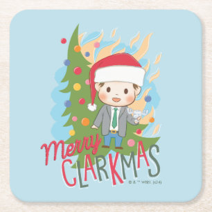 Christmas Vacation Merry Clarkmas Square Paper Coaster