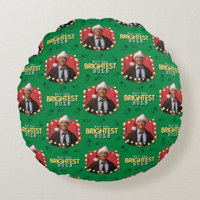 Christmas Vacation | Not the Brightest Bulb Patter Round Cushion (Front)