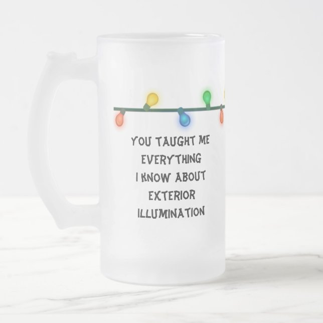 Christmas Vacation Quote Beer Mug Christmas Lights (Left)