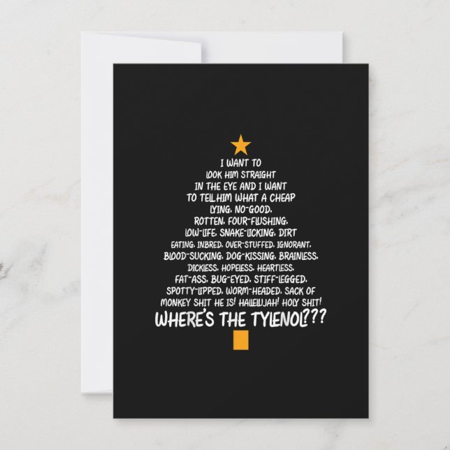Christmas Vacation Rant - Christmas Tree Invitation (Front)