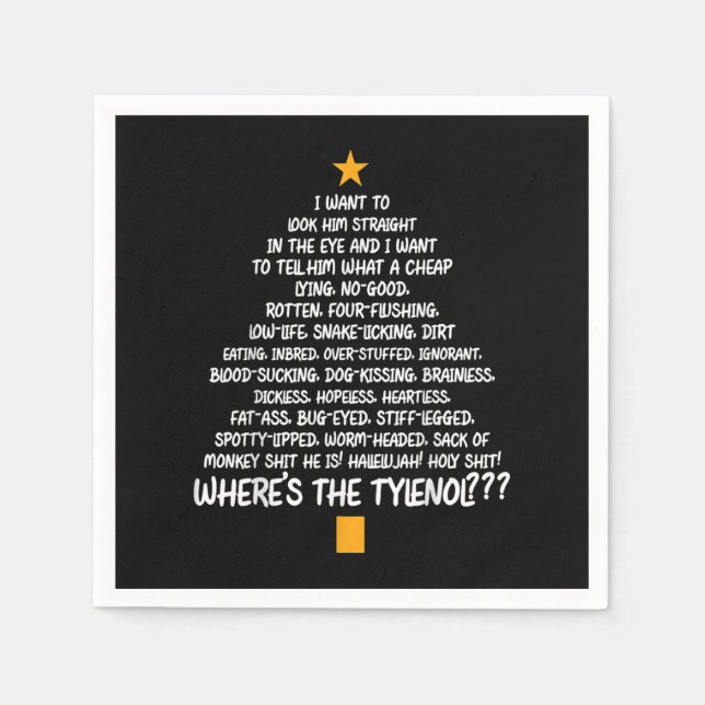 Christmas Vacation Rant - Christmas Tree Napkin (Front)