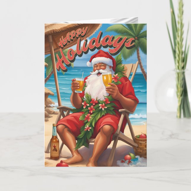 Christmas Vacation Santa Custom Holiday Card (Front)