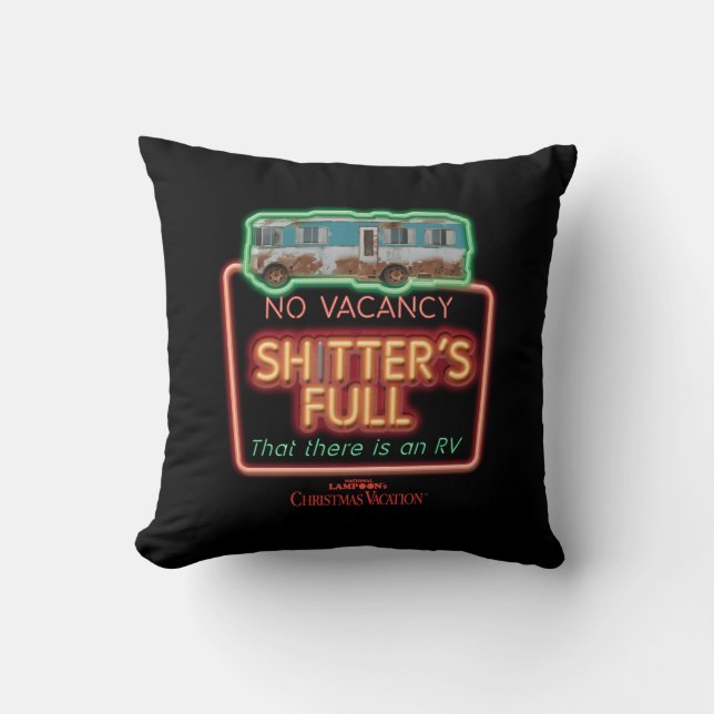 Christmas Vacation | Sh*tter's Full Neon Sign Cushion (Front)