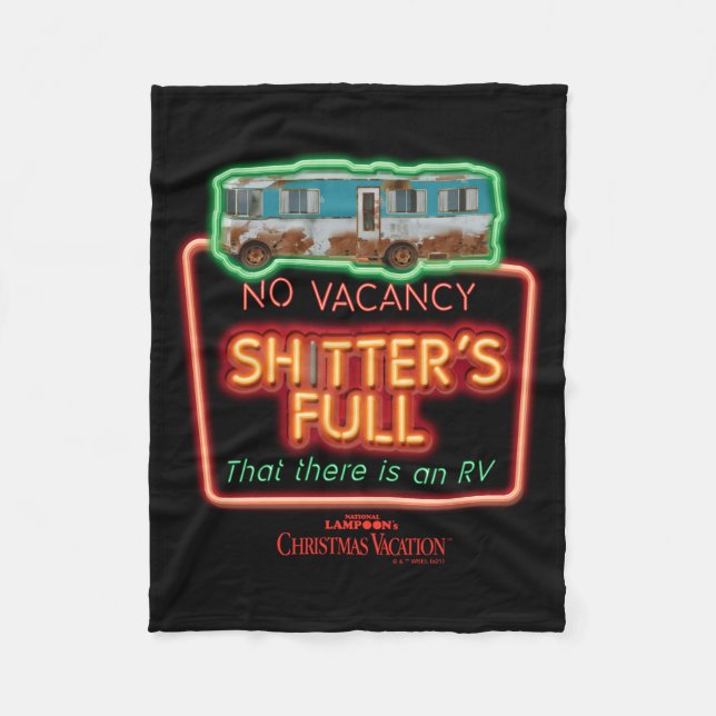 Christmas Vacation Ters Full Neon Sign  Fleece Blanket (Front)