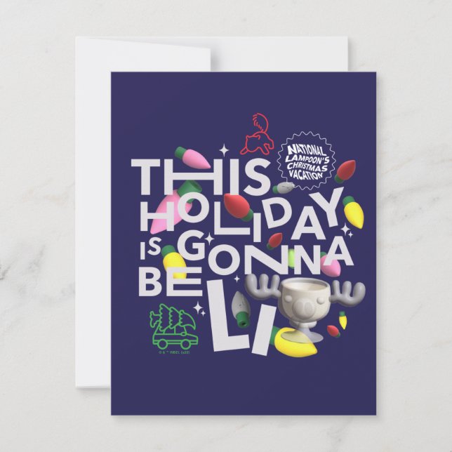 Christmas Vacation | This Holiday is Gonna Be Lit Card (Front)