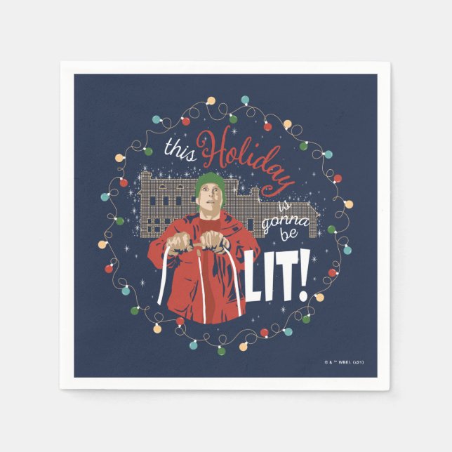 Christmas Vacation | This Holiday is Gonna Be Lit Napkin (Front)