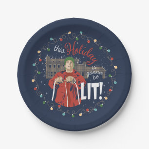 Christmas Vacation This Holiday is Gonna Be Lit Paper Plate