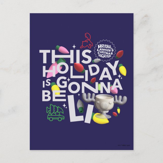 Christmas Vacation | This Holiday is Gonna Be Lit Postcard (Front)