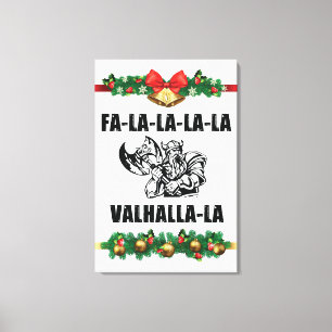 Christmas Valhalla Throw Pillow Canvas Print