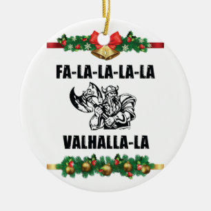 Christmas Valhalla Throw Pillow Ceramic Tree Decoration