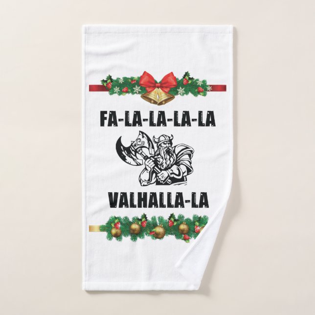 Christmas Valhalla Throw Pillow Hand Towel (Hand Towel)