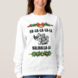 Christmas Valhalla Throw Pillow Sweatshirt