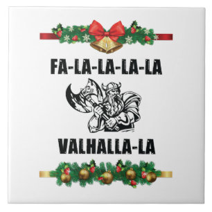Christmas Valhalla Throw Pillow Tile