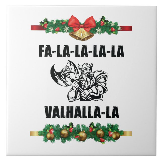 Christmas Valhalla Throw Pillow Tile (Front)
