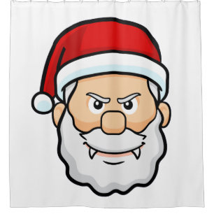 christmas vampire santa shower curtain