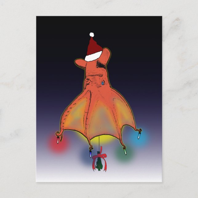 Christmas Vampire Squid from Hell Postcard (Front)