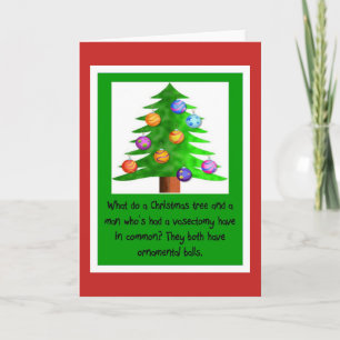 Christmas Vasectomy Balls Holiday Card