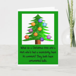 Christmas Vasectomy Balls Holiday Card