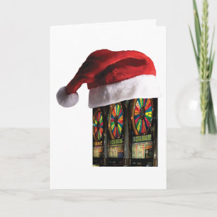 Christmas Vegas Slot Machine Holiday Card