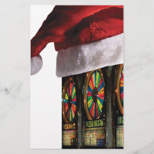 Christmas Vegas Slot Machine Stationery