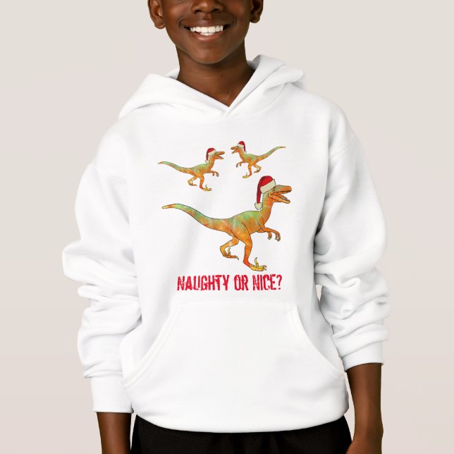 Christmas Velociraptor Funny Raptor Dinosaur Quote (Front)