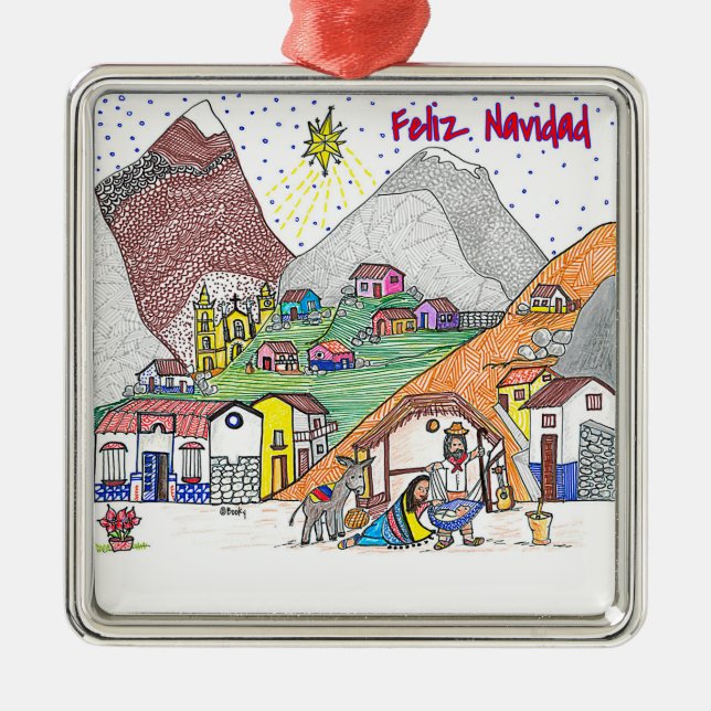 Christmas Venezuela Ornament - Feliz Navidad (Front)