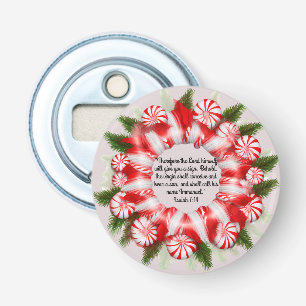 Christmas verse Button Bottle Opener