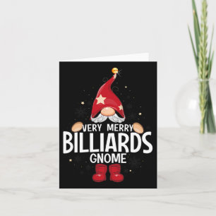Christmas Very Merry Billiards Gnome X-mas  Card