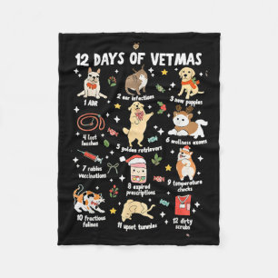 Christmas Veterinarian Veterinary Medicine Vet Tec Fleece Blanket