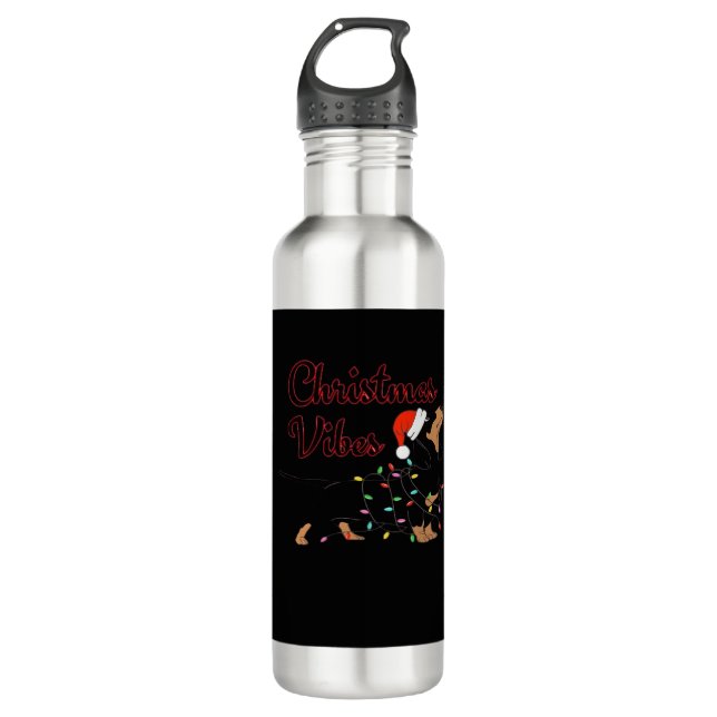 Christmas Vibes Classic T-Shirt 710 Ml Water Bottle (Front)