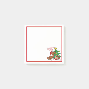 Christmas Vibes Dachshund Dog Post-It Notes