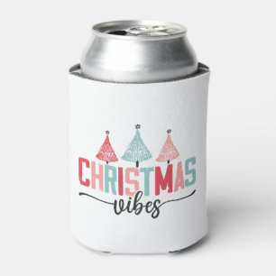 Christmas Vibes - Festive Tree Design Can Cooler