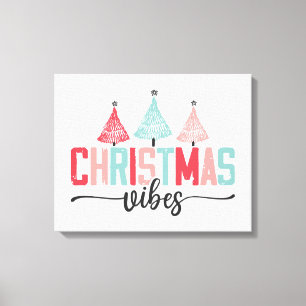 Christmas Vibes - Festive Tree Design Canvas Print