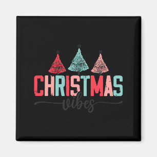 Christmas Vibes Festive Tree Design Toddler T Shir Magnet
