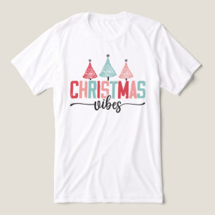 Christmas Vibes - Festive Tree Design Tri-Blend Shirt