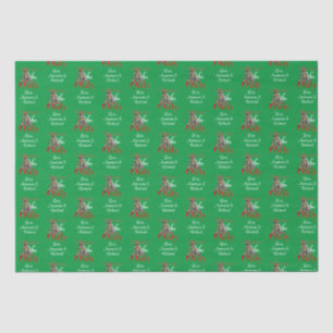 Christmas Vibes Only Abstract Red Green Tree Tissue Paper