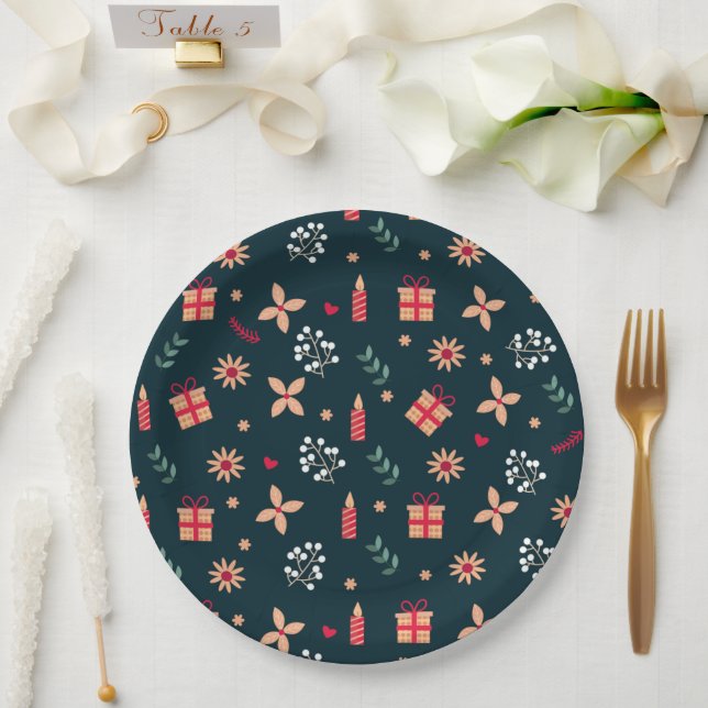 Christmas Vibes Paper Plate (Wedding)