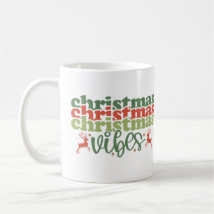 Christmas Vibes Retro Groovy Christmas Holidays Coffee Mug