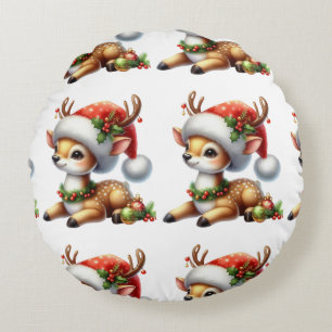 Christmas Vibes Round Pillow