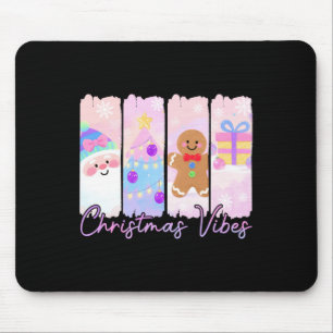 Christmas Vibes Santa Claus Xmas Tree Gingerbread  Mouse Mat