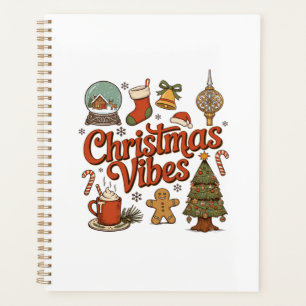 Christmas Vibes Snow Globe Gingerbread Man Tree Planner