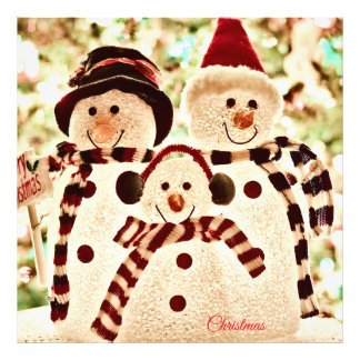 Christmas Vibes Snowman Celebration Photo Print
