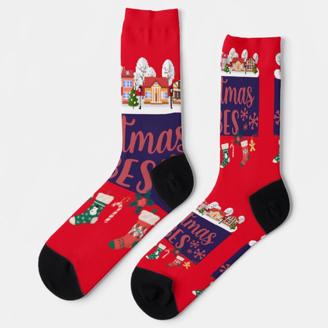 Christmas Vibes Socks (Left)