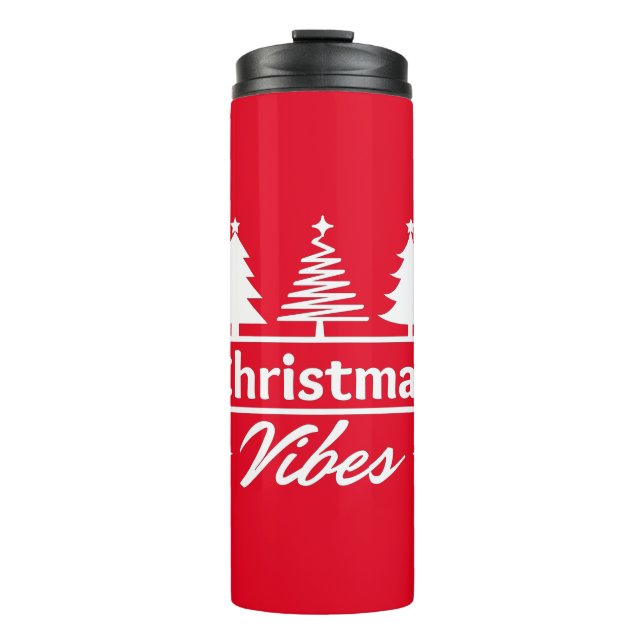 Christmas Vibes Thermal Tumbler (Front)